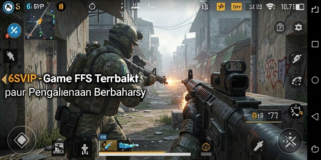 Gameplay intens dari 6SVIP dengan aksi tembak-menembak yang seru.
