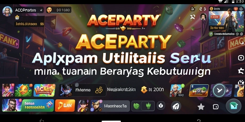 Tampilan antarmuka ACEPARTY yang sederhana dan fungsional.