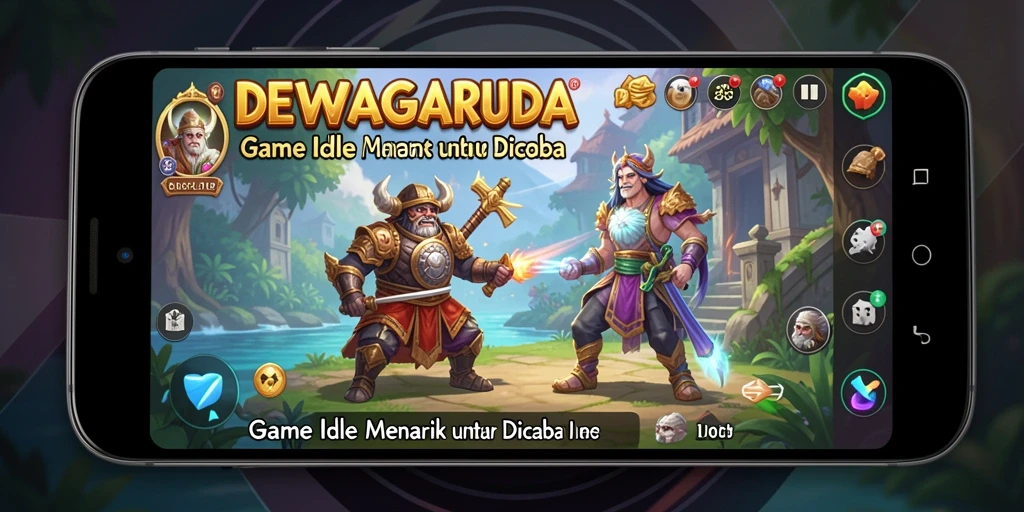 Tampilan gameplay DEWAGARUDA yang memukau dan penuh warna.