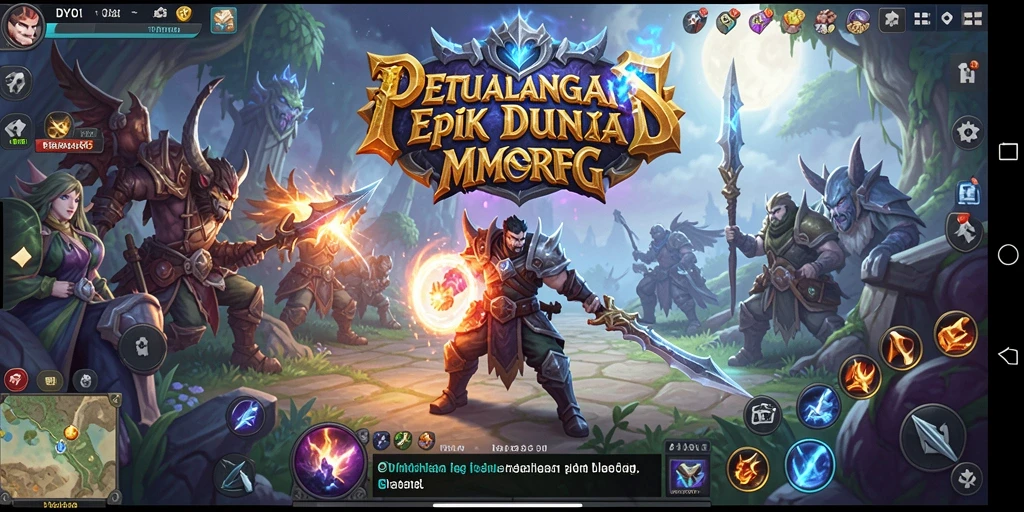 Tampilan gameplay memukau dalam dunia MMORPG yang penuh petualangan.