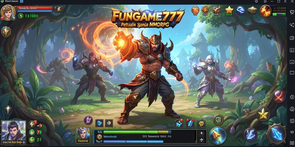 Tampilan gameplay seru dan menegangkan dari FUNGAME777 dalam dunia MMORPG.