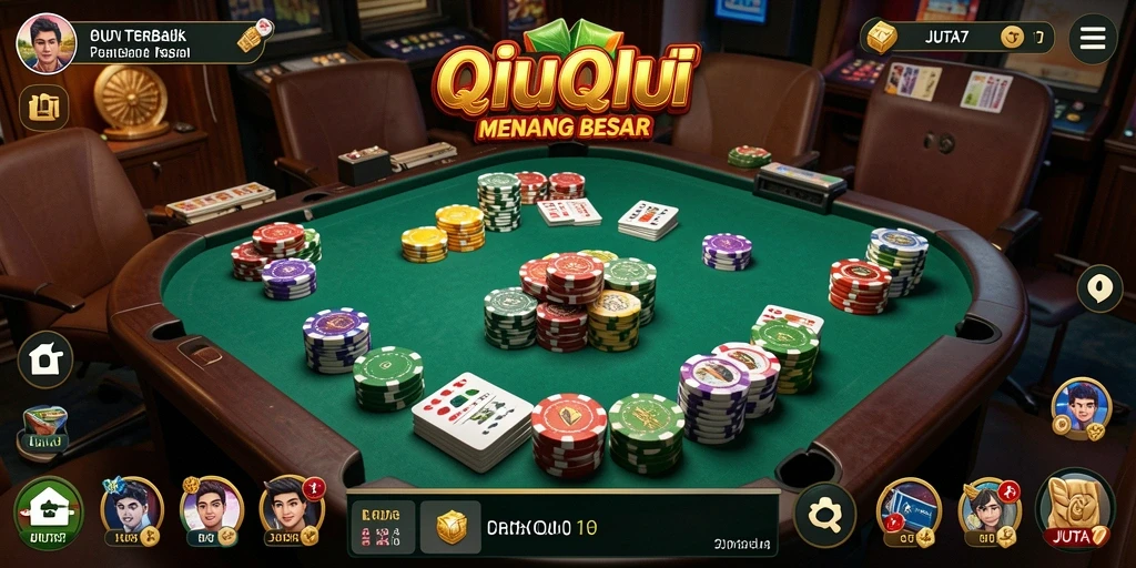 Gameplay QiuQiu yang seru dan menantang di JUTA7.