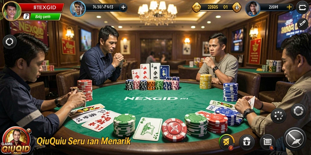 Gameplay seru NEXGID saat bermain QiuQiu dengan teman.