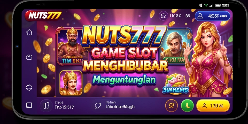Screenshot gameplay NUTS777 menampilkan putaran Slot yang seru.