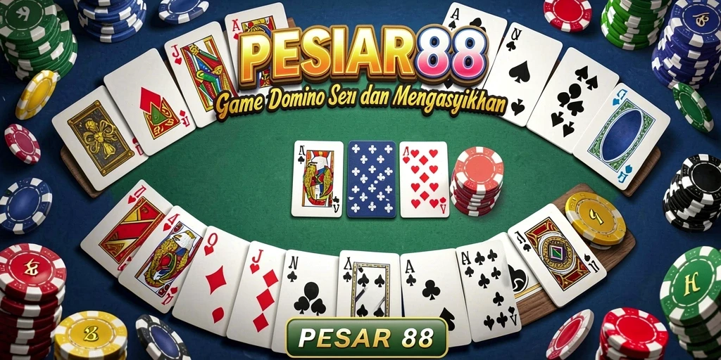 Tangkapan layar gameplay PESIAR88 yang menampilkan aksi domino yang seru.