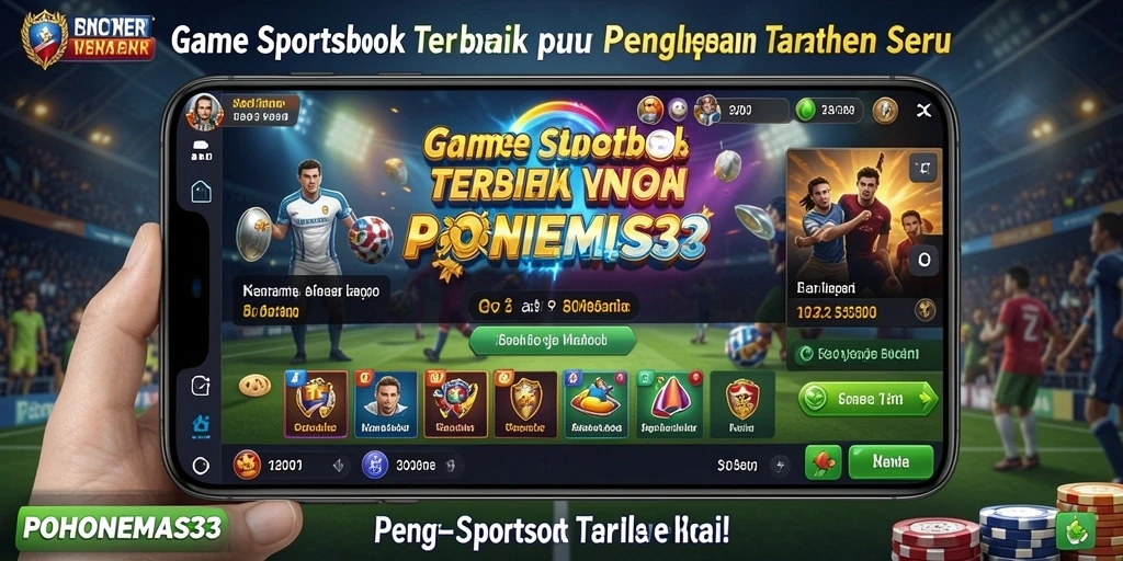 Tampilan utama gameplay Sportsbook POHONEMAS33 yang menarik dan interaktif.