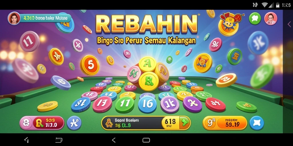 Tampilan gameplay seru dalam aplikasi Bingo REBAHIN.