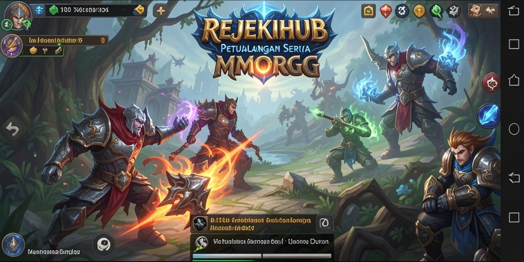 Tampilan seru gameplay REJEKIHUB dengan petualangan MMORPG yang menegangkan.