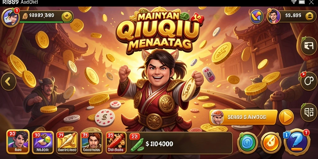 Tampilan gameplay QiuQiu yang menegangkan dan seru.