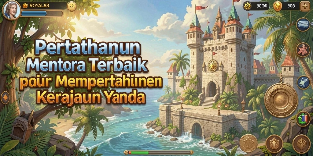 Tangkapan layar gameplay ROYAL88 menampilkan aksi menara pertahanan yang mendebarkan.