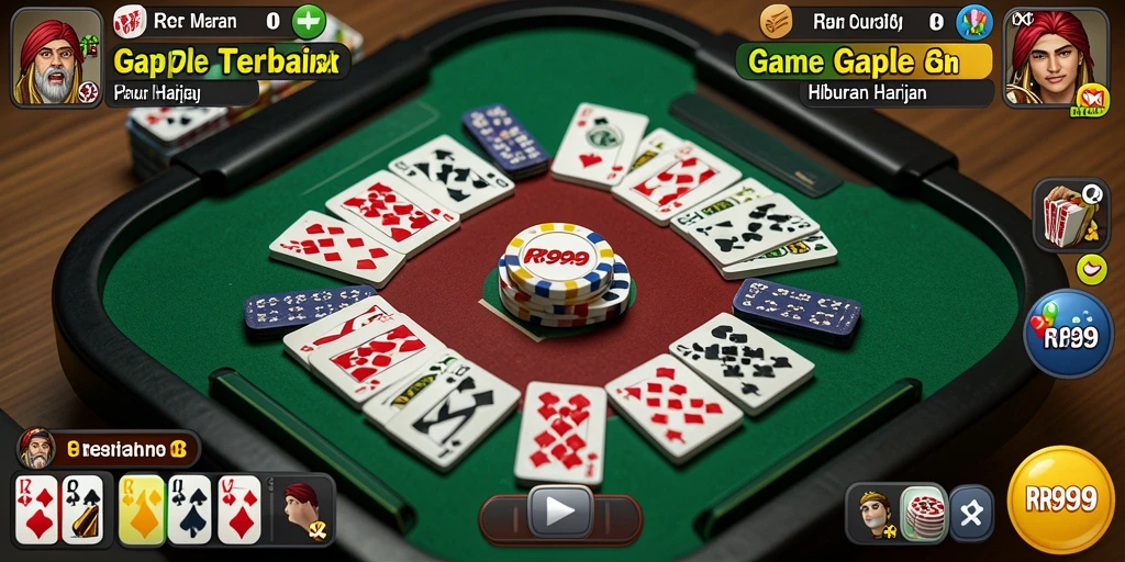 Gameplay seru Gaple di RR999 dengan teman-teman.
