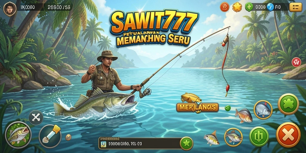 Gameplay seru di SAWIT777 saat menangkap ikan.